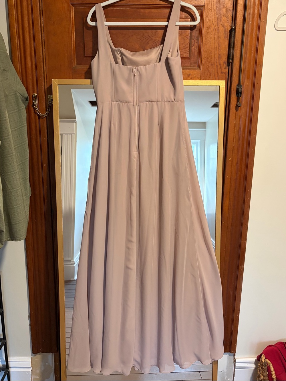 Birdy Grey Dusty Blush Square-Neck Maxi Bridesmaid Dress